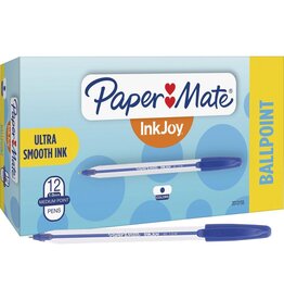 PENS: PAPER MATE INK JOY 1.0MM BLUE INK - 12 PACK