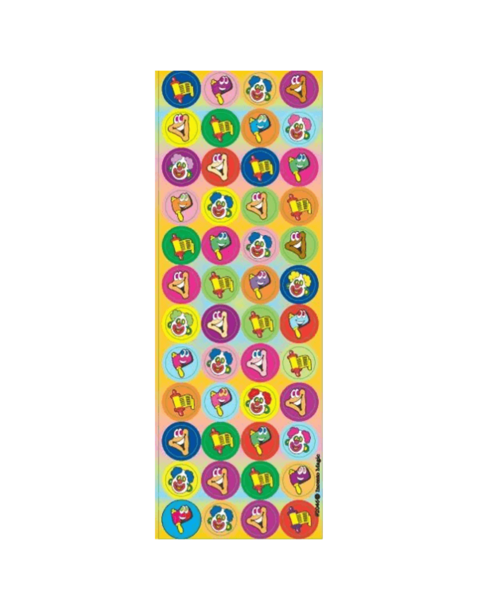 STICKERS: JUMBO DOTS, PURIM - 6 SHEETS