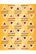 RANENU STICKERS: HAMANTASHEN 1" -6 SHEETS