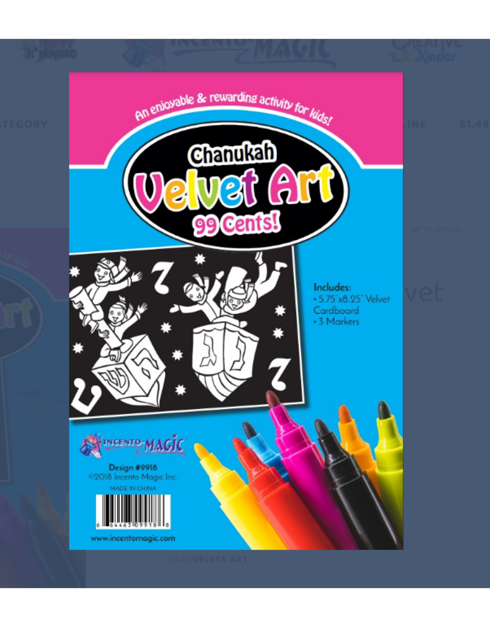 incento magic VELVET ART: CHANUKAH 5Â¾x8Â¼