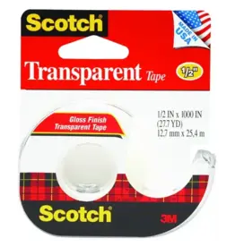 3m Scotch Transparent Tape 1/2”x1000”
