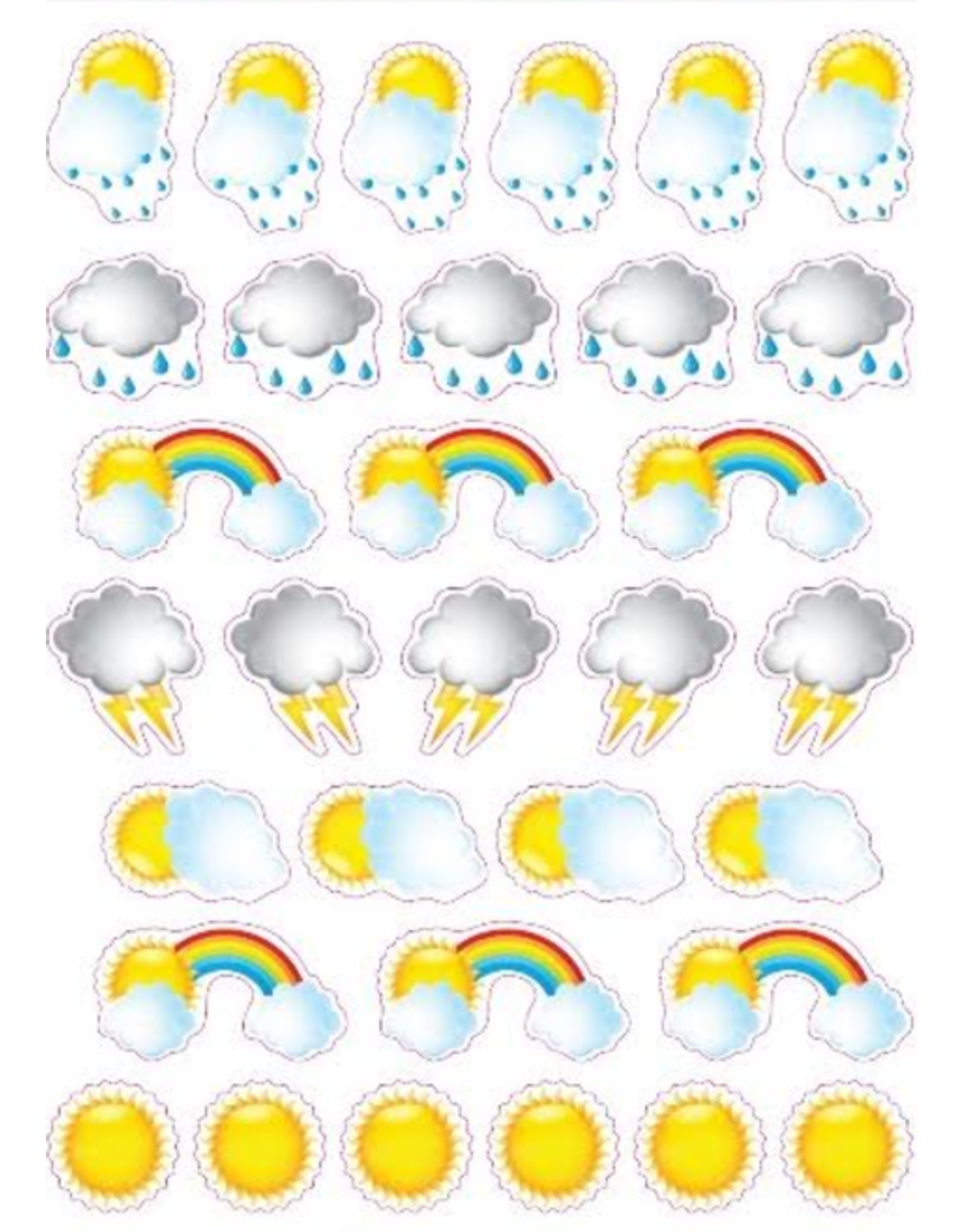 STICKERS: WEATHER SYMBOLS 10 SHEETS
