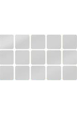 COLOR CODING STICKER: 1"  SQUARE FOIL SILVER 10 SHEETS