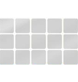 COLOR CODING STICKER: 1"  SQUARE FOIL SILVER 10 SHEETS