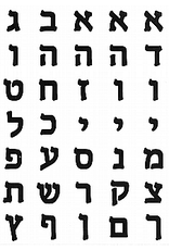 STICKER ALEF BAIS BLACK ON CLEAR 8 SHEETS