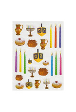 STICKERS: ASSORTED PHOTO FOAM CHANUKAH 80PC