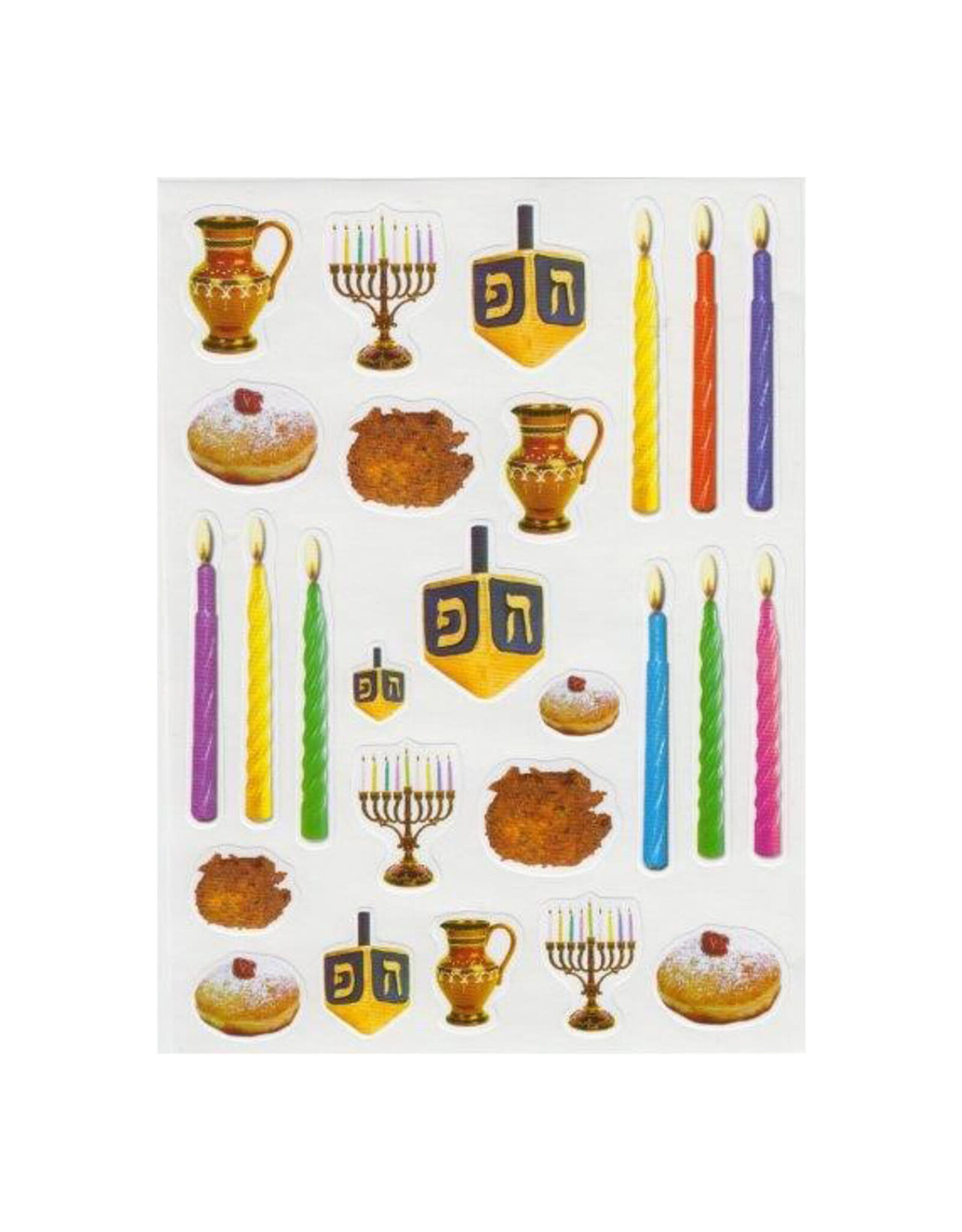STICKERS: ASSORTED PHOTO FOAM CHANUKAH 80PC