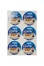 STICKERS: SHABBAT SHALOM ROUND 10 SHEETS