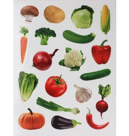STICKERS: DIE CUT ASSORTED VEGETABLES 10 SHEETS