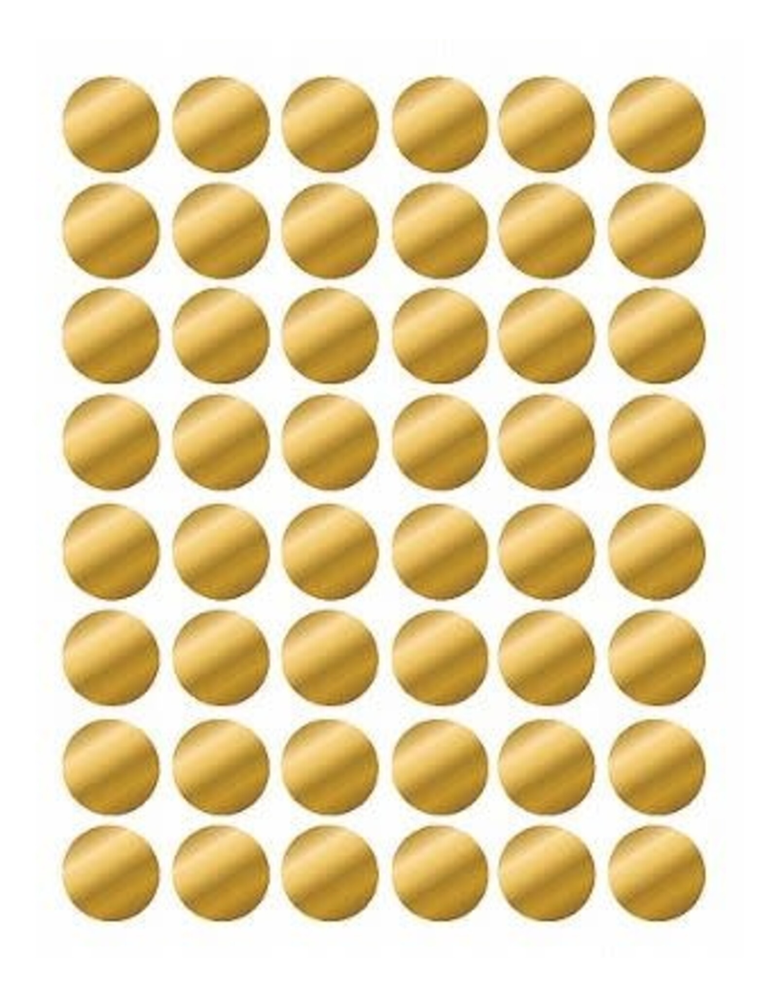 COLOR CODING STICKER GOLD FOIL 3/4" 6 ACROSS 25 SHEET