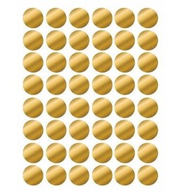 COLOR CODING STICKER GOLD FOIL 3/4" 6 ACROSS 25 SHEET