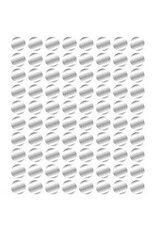 COLOR CODING STICKER: ROUND SILVER 1/2” 8 ACROSS -  25 SHEETS