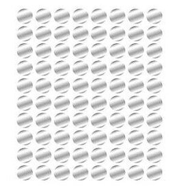COLOR CODING STICKER: ROUND SILVER 1/2” 8 ACROSS -  25 SHEETS