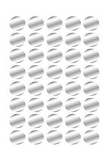 COLOR CODING STICKER: SILVER 3/4" - 5 ACROSS -  25 SHEETS