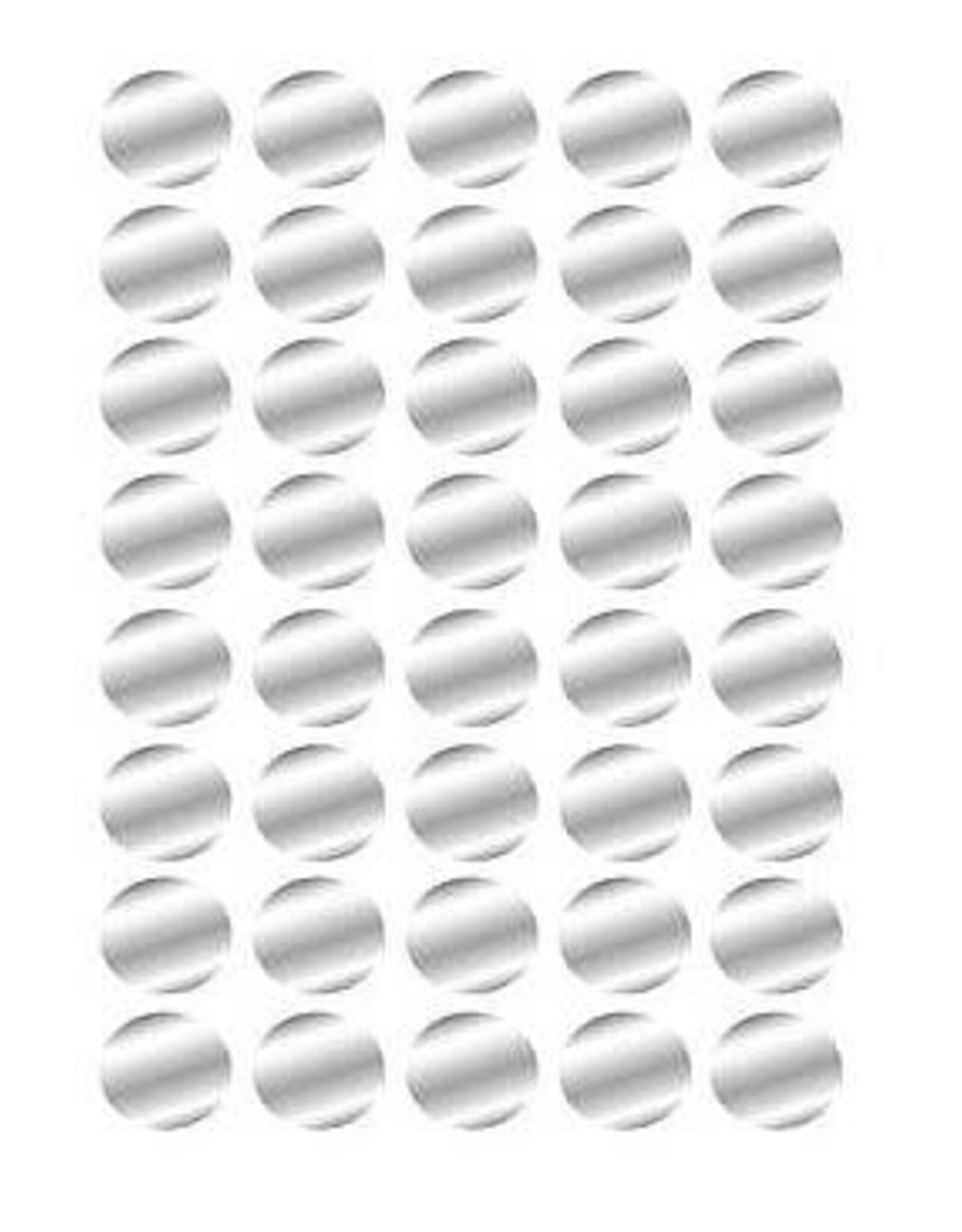 COLOR CODING STICKER: SILVER 3/4" - 5 ACROSS -  25 SHEETS