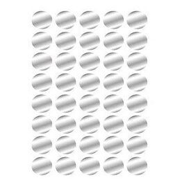 COLOR CODING STICKER: SILVER 3/4" - 5 ACROSS -  25 SHEETS