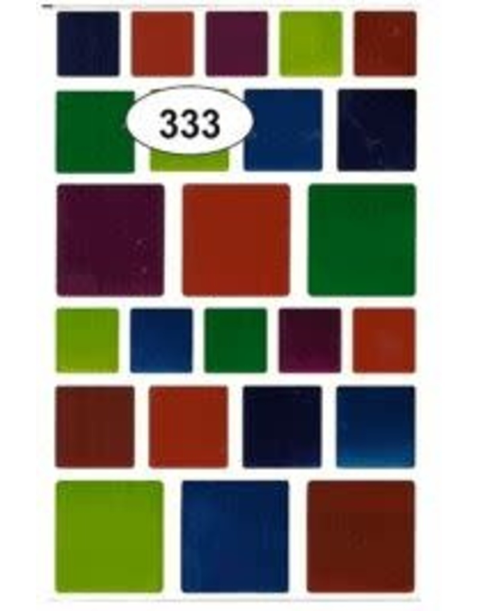 COLOR CODING STICKERS -SQUARE FOIL ASSORTED SIZE - 10 SHEETS