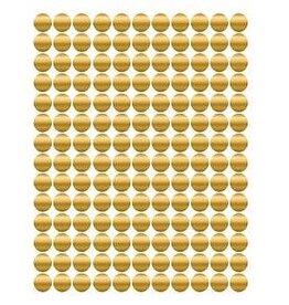 COLOR CODING STICKER: GOLD FOIL 1/4" 11 ACROSS 25 SHEETS