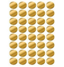 COLOR CODING DOT STICKER : GOLD FOIL 3/4". -  5 across -  25 SHEETS