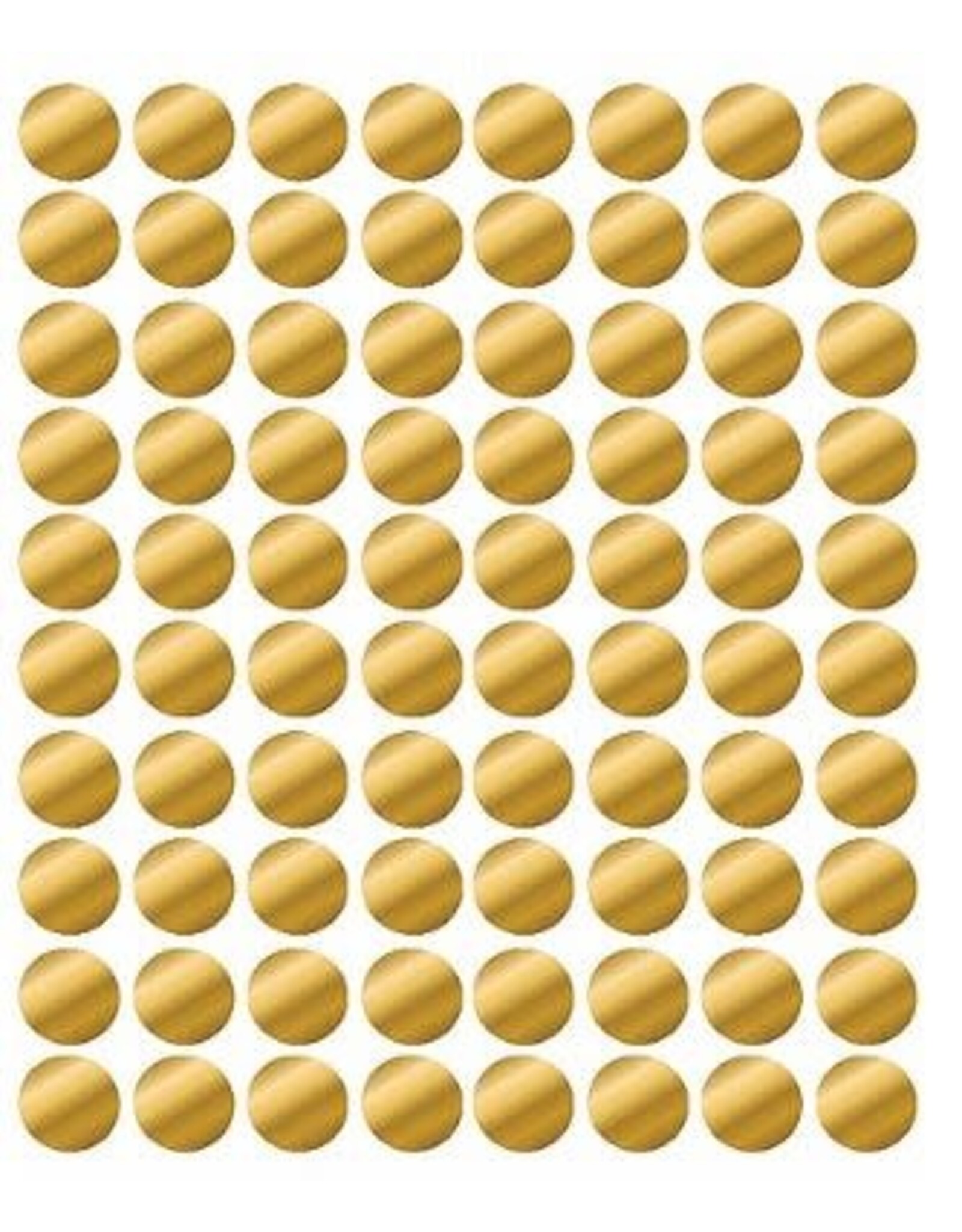 COLOR CODING  STICKER: 1/2" , ROUND  GOLD FOIL - 25 SHEETS