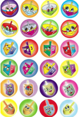STICKERS: SMILEY DREIDEL ASSORTMENT (10)