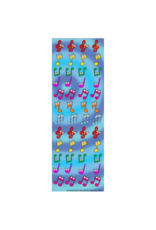 incento magic STICKERS: FOIL ANIMATED MUSIC NOTES - 6 SHEETS