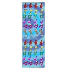 incento magic STICKERS: FOIL ANIMATED MUSIC NOTES - 6 SHEETS