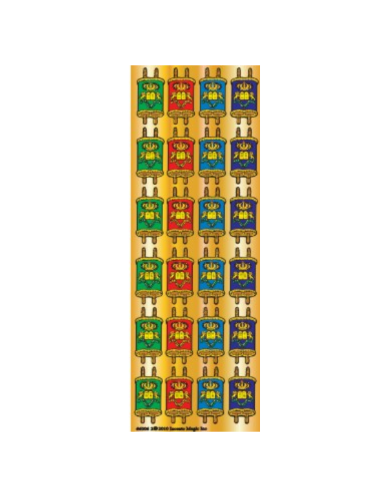 incento magic STICKERS: DIE CUT TORAH, COLORED 4 ACROSS 144 stickers