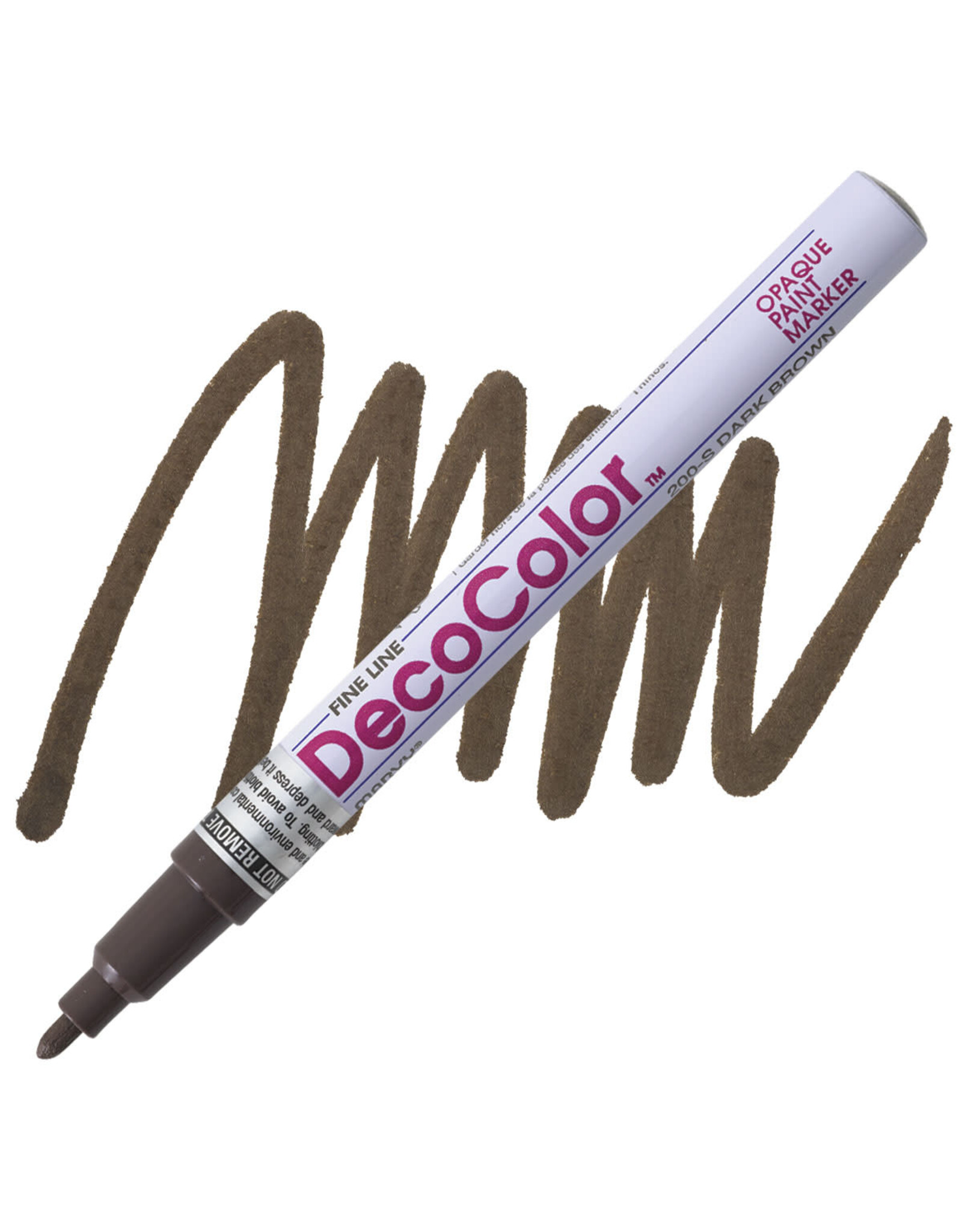 DECOCOLOR PAINT MARKER FINE LINE DARK BROWN