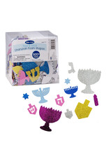 ASSORTED CHANUKAH FOAM GLITTER SHAPES SELF ADHESIVE - 500 PACK