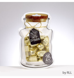 METALLIC GOLD DREIDEL  MEDIUM SIZE - 25 PACK