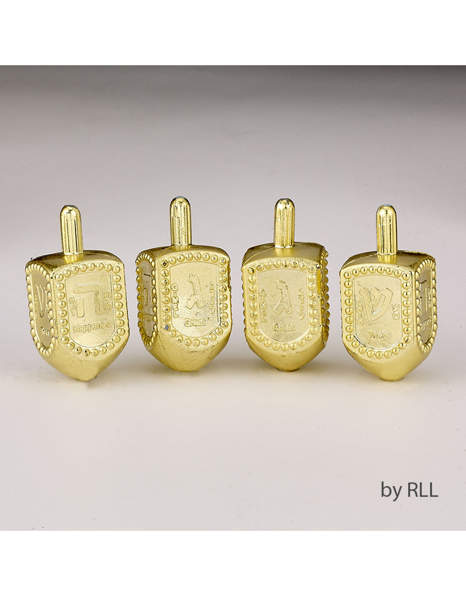 METALLIC GOLD DREIDEL  MEDIUM SIZE - 25 PACK