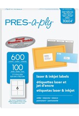 MAILING LABELS - 6 PER SHEET - WHITE 100 SHEETS