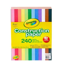 Crayola CRAYOLA CONSTRUCTION PAPER : ASSORTED COLORS - 9x12 -240 PACK