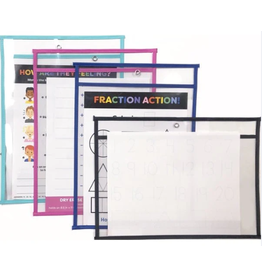 DRY ERASE  POCKET for 8.5x11 sheet assorted color