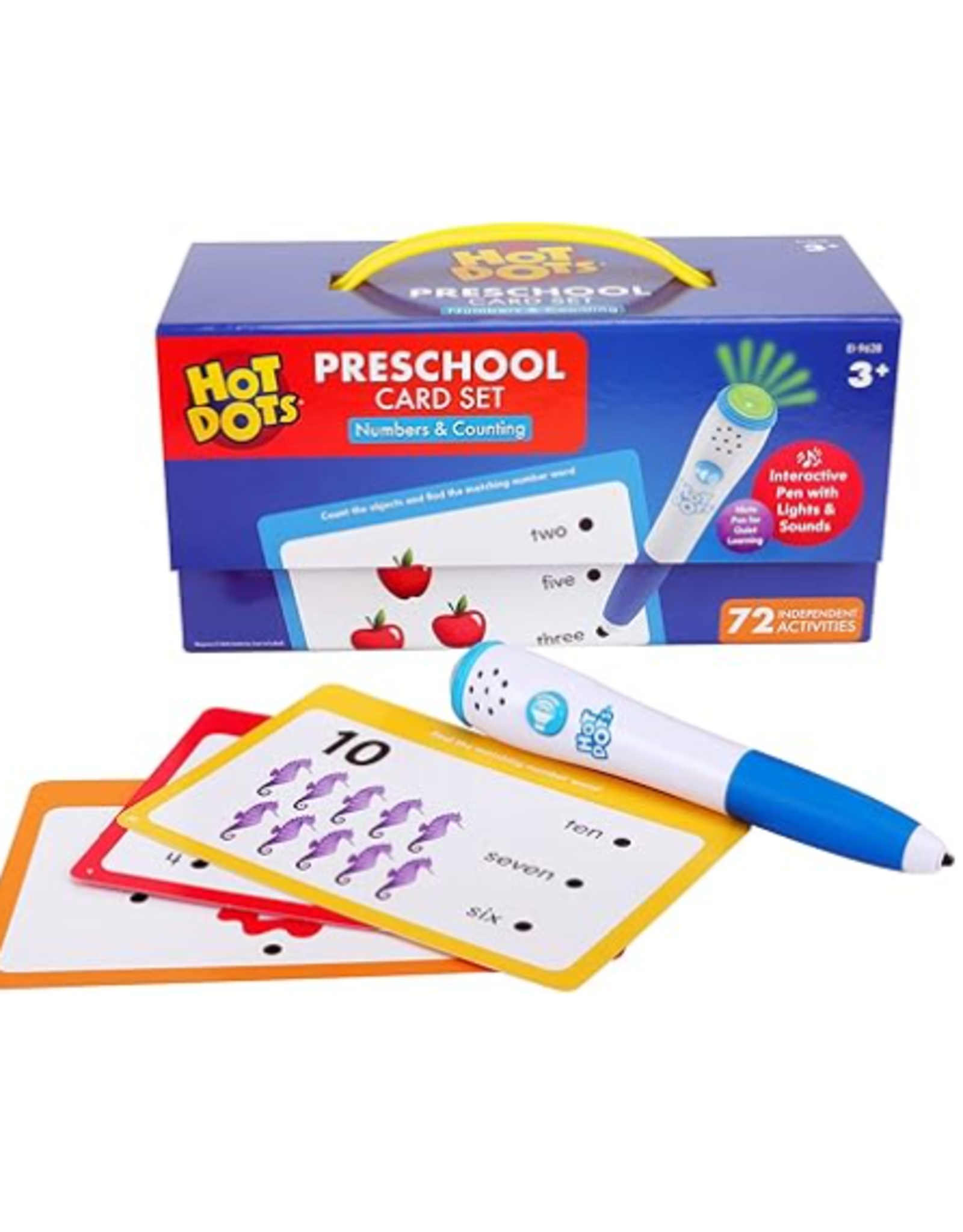 HOT DOTS PRESCHOOL CARD SET NUMBERS AND COUNTING- WITH PEN