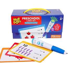 HOT DOTS PRESCHOOL CARD SET NUMBERS AND COUNTING- WITH PEN
