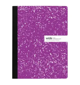 COMPOSITION BOOK: WIDE RULED 100 SHEETS PURPLE MARBLE COVER