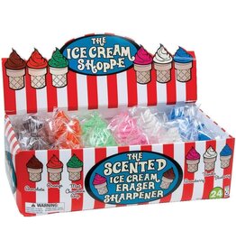 ICE CREAM SHOPPE SCENTED ERASER PENCIL TOPPER WITH SHARPENER