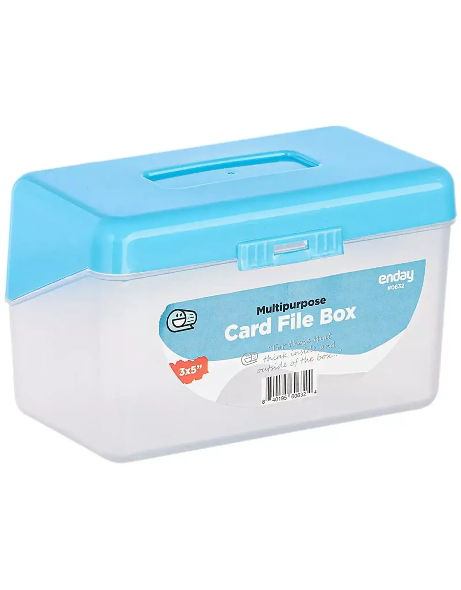 INDEX CARD FILE BOX 3"x5" - BLUE