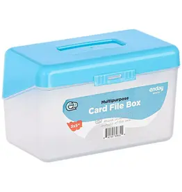 INDEX CARD FILE BOX 3"x5" - BLUE