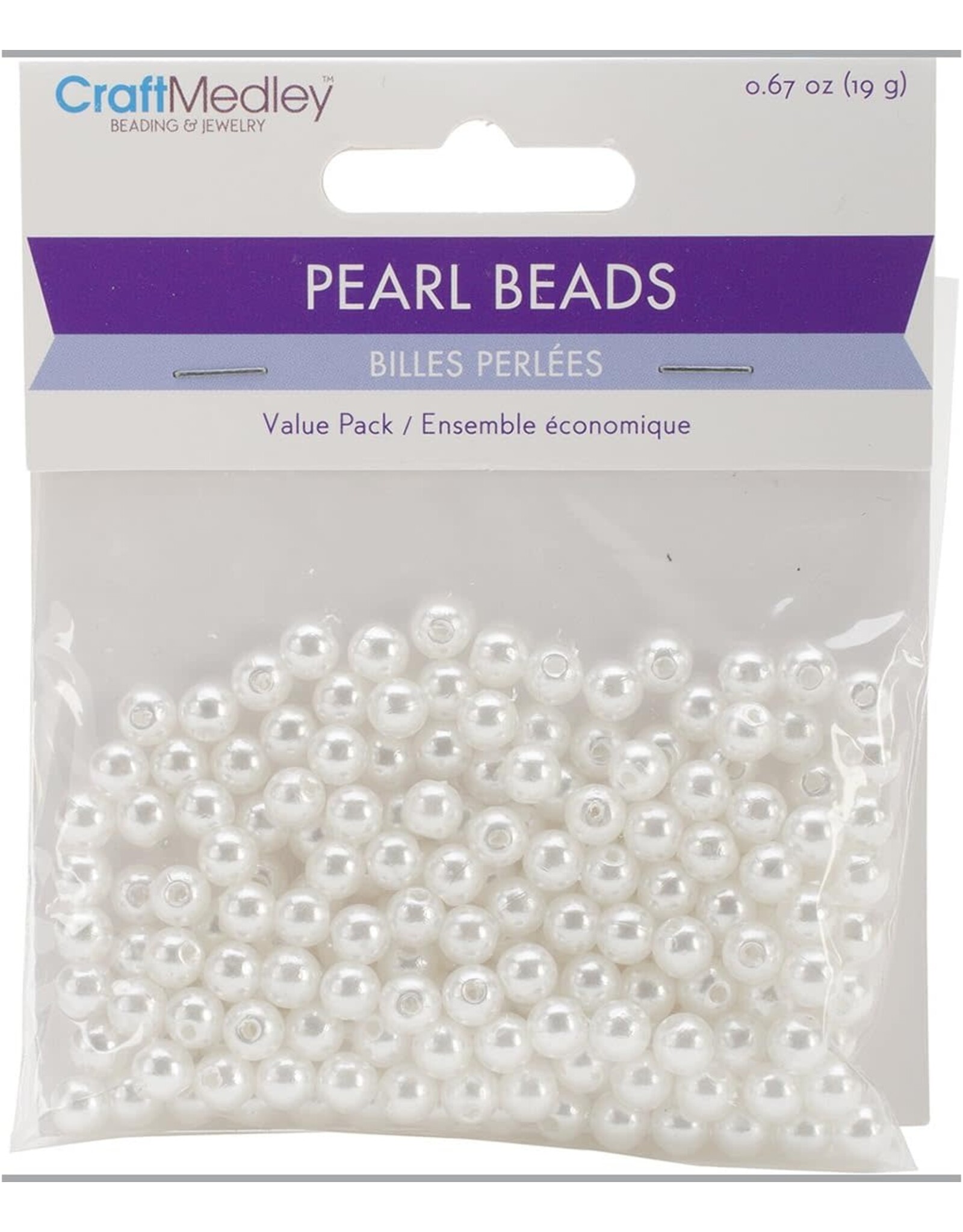 PEARL BEADS: 6MM WHITE 185 PACK