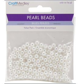 PEARL BEADS: 6MM WHITE 185 PACK