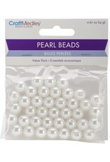 PEARL BEADS: 10MM WHITE 50 PACK