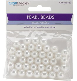 PEARL BEADS: 10MM WHITE 40 PACK