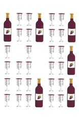 STICKER: 4 KOSOS WITH WINE - 10 SHEETS
