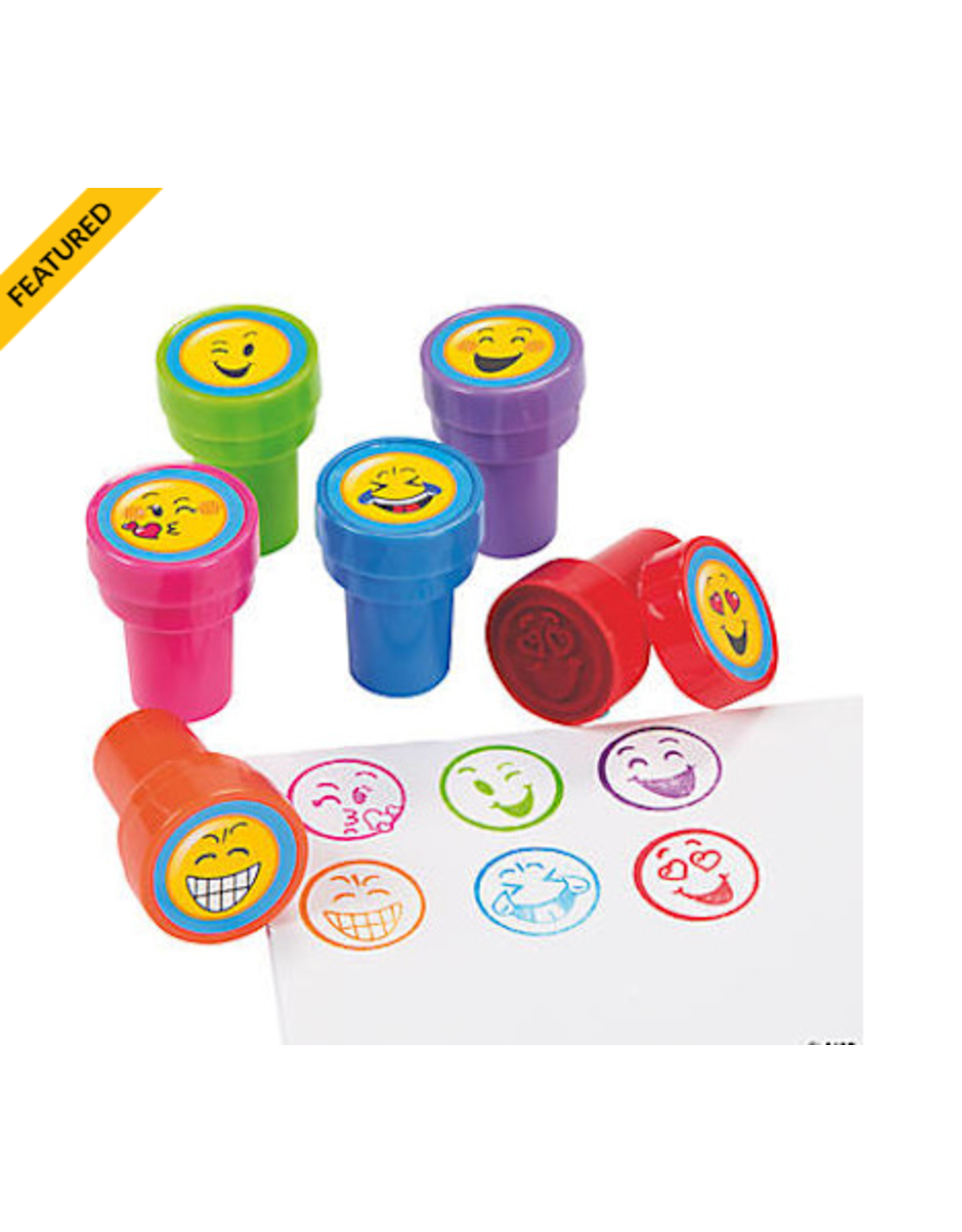 STAMP -  EMOJI FACES -  4 Pckgs / 6pcs per pckg