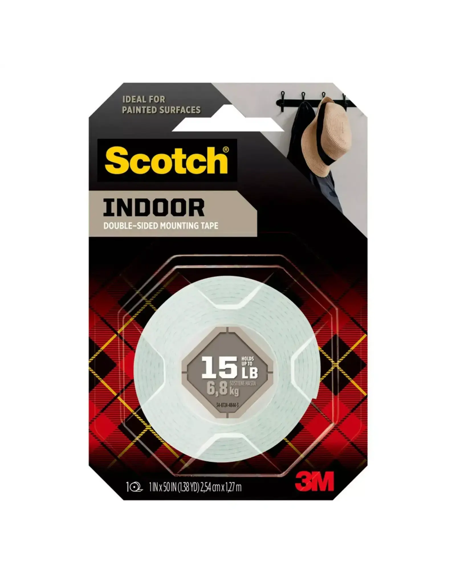 SCOTCH MOUNTING TAPE HEAVY DUTY 1"x50"