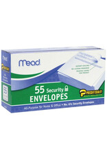 MEAD MEAD ENVELOPES:  SECURITY PRESS & SEAL  3-5/8"x6.5" - 55 PACK  #6-3/4