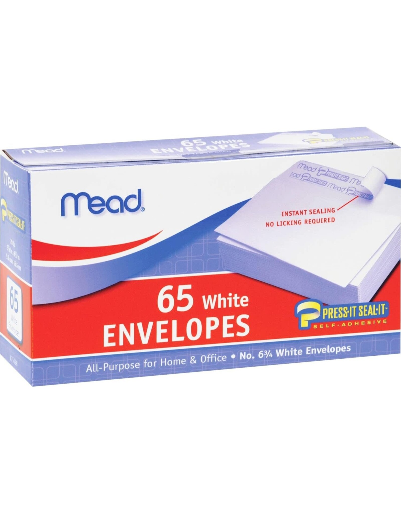 MEAD MEAD ENVELOPES: PRESS & SEAL  3-5/8"x6.5" - 65 PACK  #6